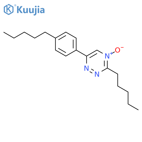 1,2,4-Triazine, 3-pentyl-6-(4-pentylphenyl)-, 4-oxide structure