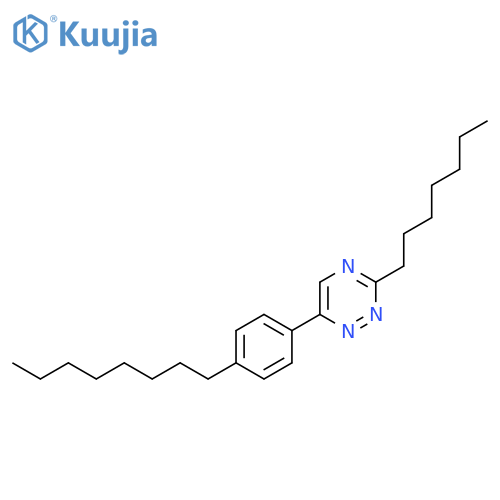 1,2,4-Triazine, 3-heptyl-6-(4-octylphenyl)- structure