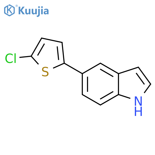 1H-Indole, 5-(5-chloro-2-thienyl)- structure