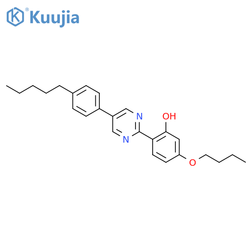 Phenol, 5-butoxy-2-[5-(4-pentylphenyl)-2-pyrimidinyl]- structure