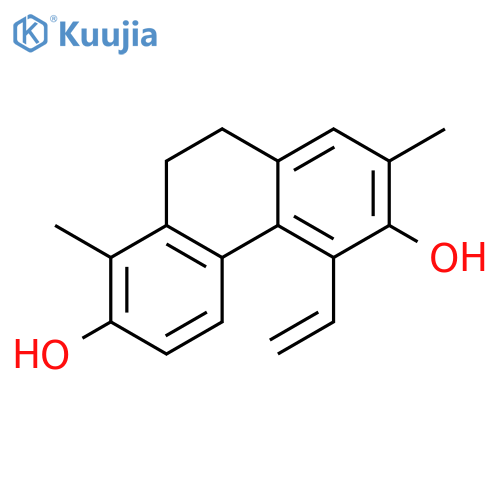 2,6-dihydroxy-1,7-dimethyl-5-vinyl-9,10-dihydrophenanthrene structure