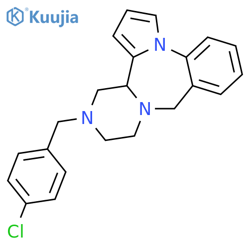 9H,11H-Pyrazino[2,1-c]pyrrolo[1,2-a][1,4]benzodiazepine,13-[(4-chlorophenyl)methyl]-12,13,14,14a-tetrahydro- structure