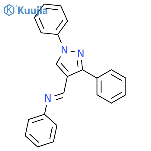 Benzenamine, N-[(1,3-diphenyl-1H-pyrazol-4-yl)methylene]- structure