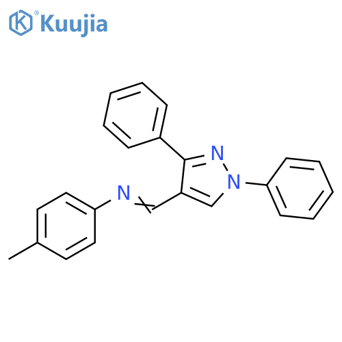 Benzenamine, N-[(1,3-diphenyl-1H-pyrazol-4-yl)methylene]-4-methyl- structure