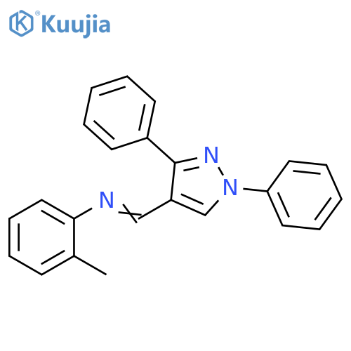Benzenamine, N-[(1,3-diphenyl-1H-pyrazol-4-yl)methylene]-2-methyl- structure