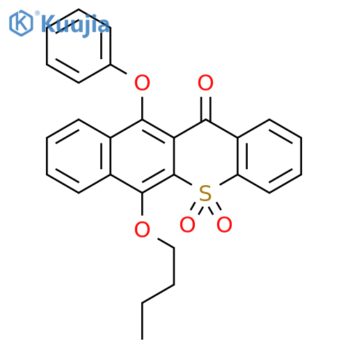 12H-BENZO[B]THIOXANTHEN-12-ONE, 6-BUTOXY-11-PHENOXY-, 5,5-DIOXIDE structure