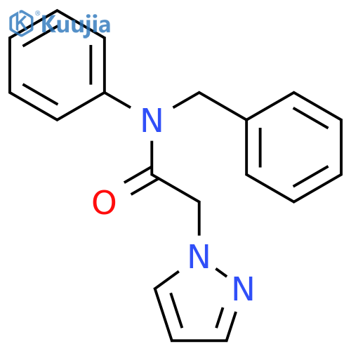 1H-Pyrazole-1-acetamide, N-phenyl-N-(phenylmethyl)- structure