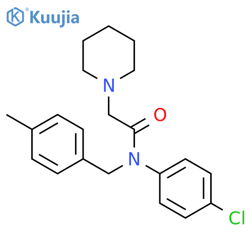 1-Piperidineacetamide, N-(4-chlorophenyl)-N-[(4-methylphenyl)methyl]- structure