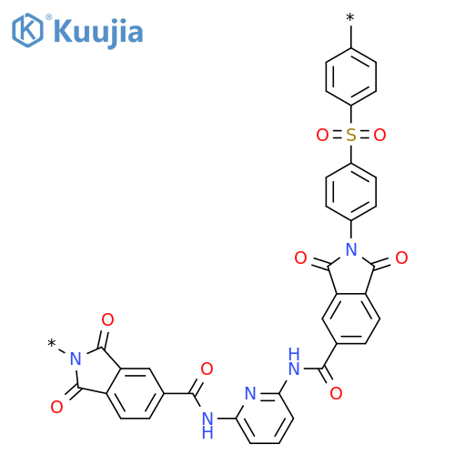 Poly[(1,3-dihydro-1,3-dioxo-2H-isoindole-2,5-diyl)carbonylimino-2,6-pyridinediyliminocarbonyl(1,3-dihydro-1,3-dioxo-2H-isoindole-5,2-diyl)-1,4-phenylenesulfonyl-1,4-phenylene] structure