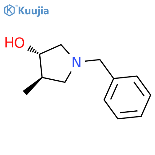 3-Pyrrolidinol, 4-methyl-1-(phenylmethyl)-, trans-(±)- structure
