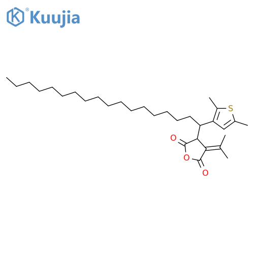 2,5-Furandione,3-[1-(2,5-dimethyl-3-thienyl)octadecyl]dihydro-4-(1-methylethylidene)- structure