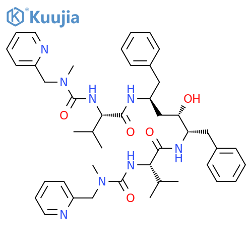 2,5,10,13-Tetraazatetradecanediamide,7-hydroxy-N1,N14-dimethyl-3,12-bis(1-methylethyl)-4,11-dioxo-6,9-bis(phenylmethyl)-N1,N14-bis(2-pyridinylmethyl)-,(3S,6S,7S,9S,12S)- structure