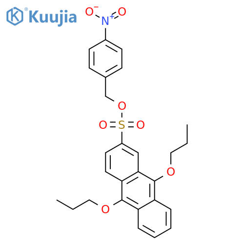 (4-Nitrophenyl)methyl 9,10-dipropoxyanthracene-2-sulfonate structure