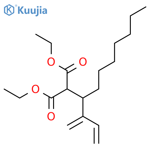 Propanedioic acid, [1-(1-methylene-2-propenyl)octyl]-, diethyl ester structure