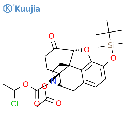 N-(1-chloroethoxycarbonyl)-3-(tbutyldimethylsilyl)-14-acetylnoroxymorphone structure