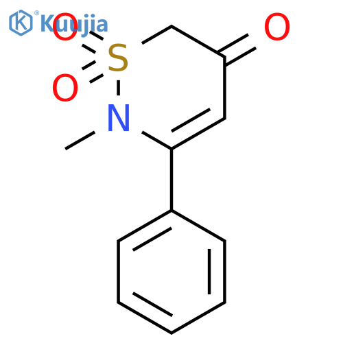 2H-1,2-THIAZIN-5(6H)-ONE, 2-METHYL-3-PHENYL-, 1,1-DIOXIDE structure