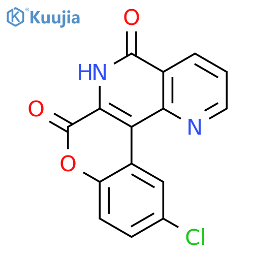 6H-[1]Benzopyrano[3,4-h]-1,6-naphthyridine-5,7-dione, 11-chloro- structure