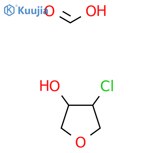 3-Furanol, 4-chlorotetrahydro-, formate structure