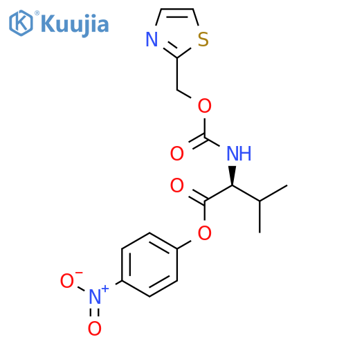 L-Valine, N-[(2-thiazolylmethoxy)carbonyl]-, 4-nitrophenyl ester structure