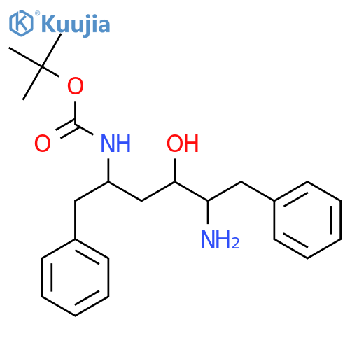 (2S,3S,5S)-2-Amino-3-hydroxy-5-(tert-butyloxycarbonylamino)-1,6-diphenylhexane structure