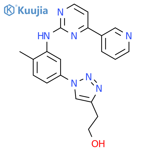 1H-1,2,3-Triazole-4-ethanol, 1-[4-methyl-3-[[4-(3-pyridinyl)-2-pyrimidinyl]amino]phenyl]- structure