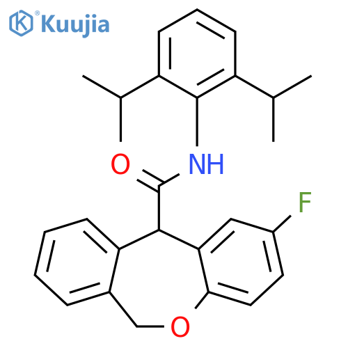 Dibenz[b,e]oxepin-11-carboxamide,N-[2,6-bis(1-methylethyl)phenyl]-2-fluoro-6,11-dihydro- structure