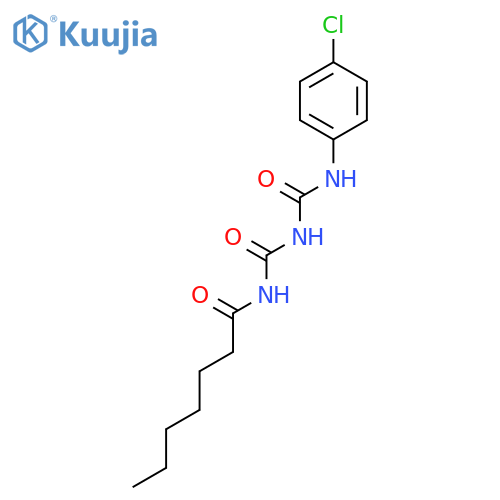 Heptanamide, N-[[[[(4-chlorophenyl)amino]carbonyl]amino]carbonyl]- structure