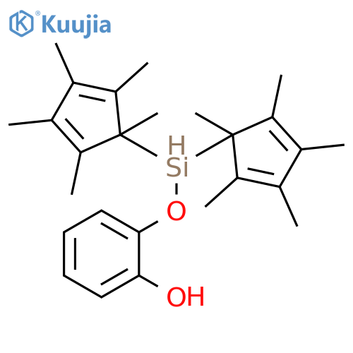 Phenol, 2-[[bis(1,2,3,4,5-pentamethyl-2,4-cyclopentadien-1-yl)silyl]oxy]- structure