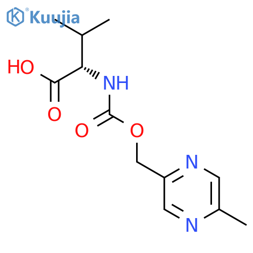 L-Valine, N-[[(5-methylpyrazinyl)methoxy]carbonyl]- structure