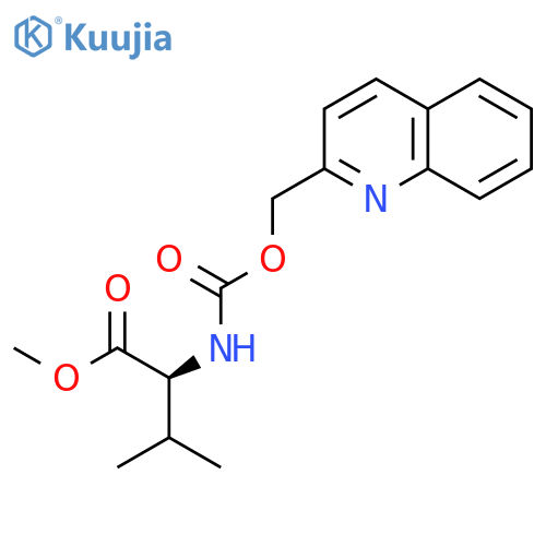L-Valine, N-[(2-quinolinylmethoxy)carbonyl]-, methyl ester structure