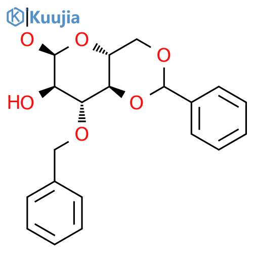 a-D-Glucopyranoside, methyl3-O-(phenylmethyl)-4,6-O-(phenylmethylene)- structure
