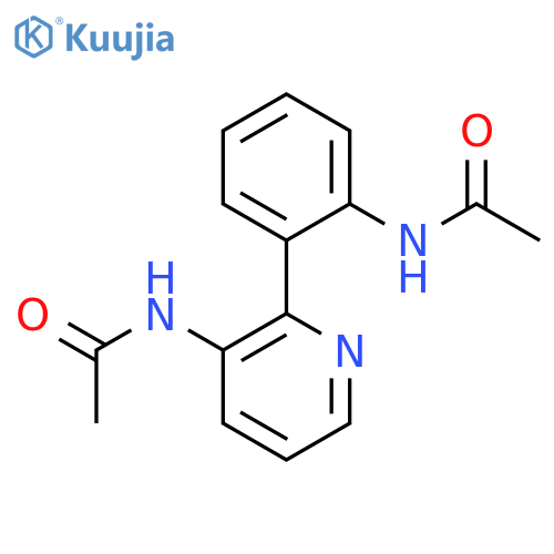 Acetamide, N-[2-[2-(acetylamino)phenyl]-3-pyridinyl]- structure