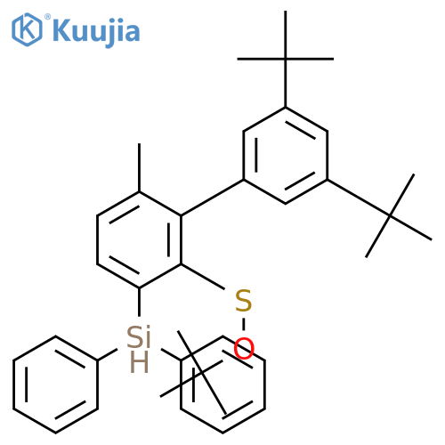 Methyl,[3,5-bis(1,1-dimethylethyl)phenyl][(1,1-dimethylethoxy)thio](triphenylsilyl)- structure