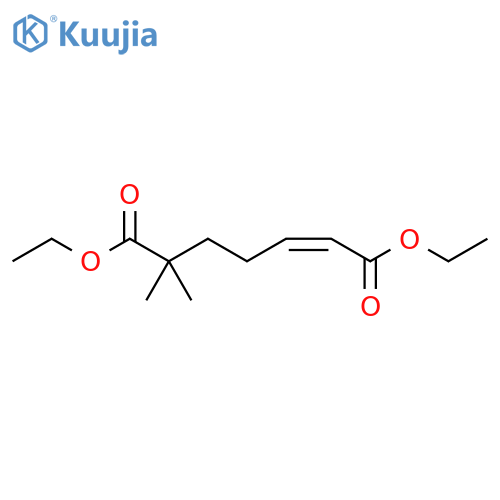 2-Heptenedioic acid, 6,6-dimethyl-, diethyl ester, (Z)- structure
