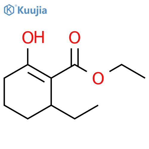 1-Cyclohexene-1-carboxylic acid, 6-ethyl-2-hydroxy-, ethyl ester structure