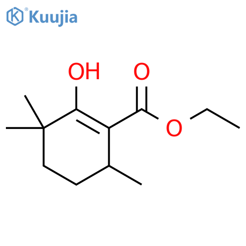 1-Cyclohexene-1-carboxylic acid, 2-hydroxy-3,3,6-trimethyl-, ethyl ester structure