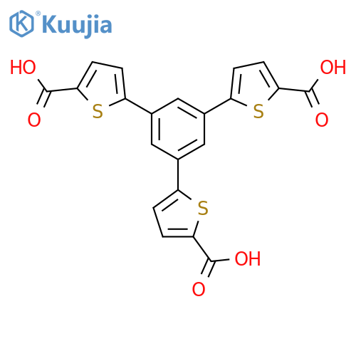 5,5',5''-(benzene-1,3,5-triyl)tris(thiophene-2-carboxylic acid) structure