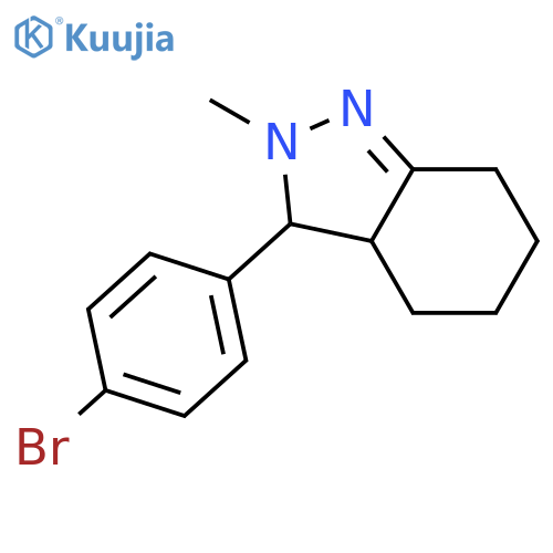 2H-Indazole, 3-(4-bromophenyl)-3,3a,4,5,6,7-hexahydro-2-methyl- structure
