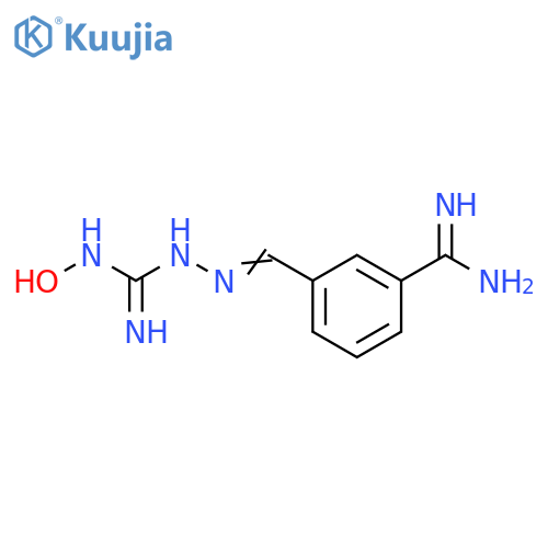 Hydrazinecarboximidamide,2-[[3-(aminoiminomethyl)phenyl]methylene]-N-hydroxy- structure