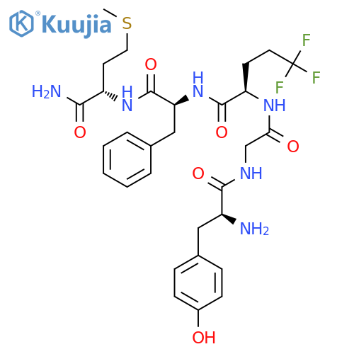 L-Methioninamide, L-tyrosylglycyl-5,5,5-trifluoro-D-norvalyl-L-phenylalanyl- structure