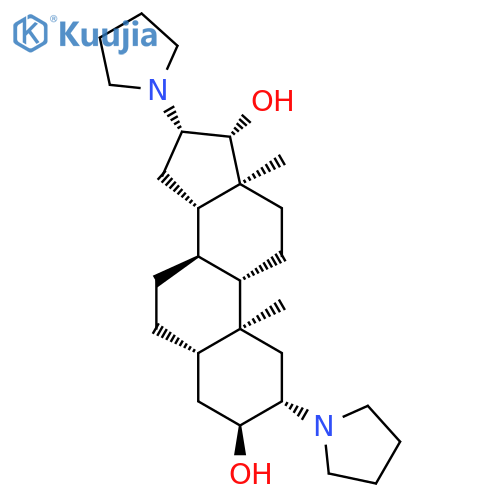 (2b,3a,5a,16b,17b)-2,16-di-1-Pyrrolidinylandrostane-3,17-diol structure