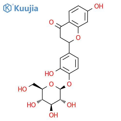 7-Hydroxy-2-(3-hydroxy-4-(((2S,3R,4S,5S,6R)-3,4,5-trihydroxy-6-(hydroxymethyl)tetrahydro-2H-pyran-2-yl)oxy)phenyl)chroman-4-one structure