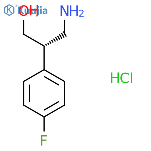 (S)-3-Amino-2-(4-fluoro-phenyl)-propan-1-ol, hydrochloride structure