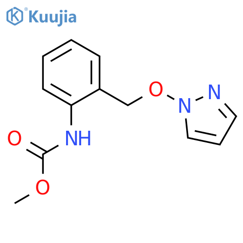 Carbamic acid, [2-[(1H-pyrazol-1-yloxy)methyl]phenyl]-, methyl ester structure