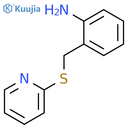 Benzenamine, 2-[(2-pyridinylthio)methyl]- structure