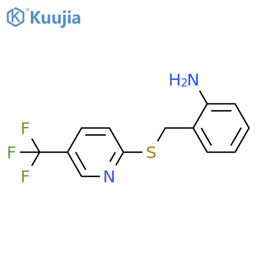 2-({5-(trifluoromethyl)pyridin-2-ylsulfanyl}methyl)aniline structure