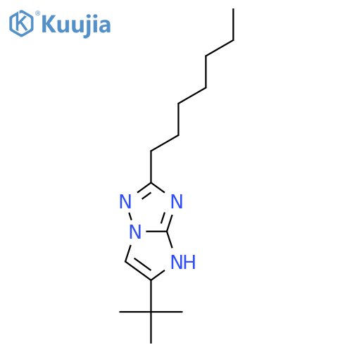 1H-Imidazo[1,2-b][1,2,4]triazole, 5-(1,1-dimethylethyl)-2-heptyl- structure