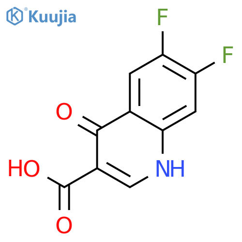 6,7-difluoro-4-oxo-1,4-dihydroquinoline-3-carboxylic acid structure