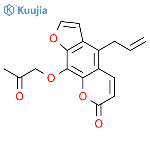 7H-Furo[3,2-g][1]benzopyran-7-one, 9-(2-oxopropoxy)-4-(2-propenyl)- structure