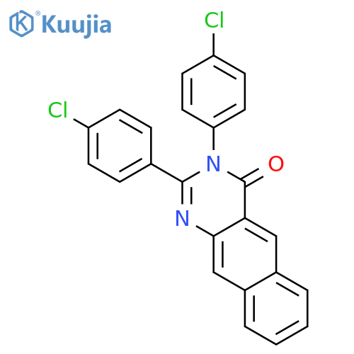 Benzo[g]quinazolin-4(3H)-one, 2,3-bis(4-chlorophenyl)- structure